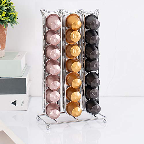 Support Capsules Nespresso METALTEX Polytherm Capsulo 20 – Porte-Capsules Élégant Argenté