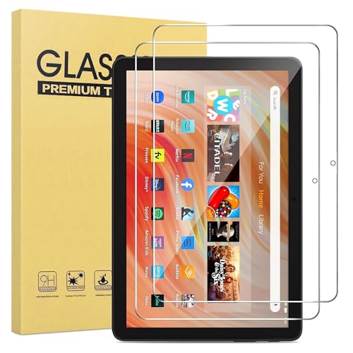 maomini [ 2 Pack] Tempered Glass Screen Protector for F ir eHD8/ 8 plus/Kids Tablet 14th 12th 10th Generation 2024 2022 2020 shockproof high Definition