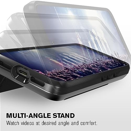 VENA vCommute for Google Pixel 8 Wallet Case, [Military Grade Drop Protection] (2023) Flip Leather Cover Slot Card Holder with Kickstand - Black — view 4