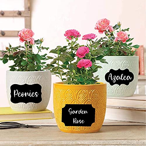 Mantah Chalkboard Label Stickers 96Pcs - 9 Assorted Shapes In 3 Sizes With 2 White Chalk Marker, Reusable Waterproof Chalk Label For Storage Bin, Labels For Food Container, Label For Jars, Containers #TOP7