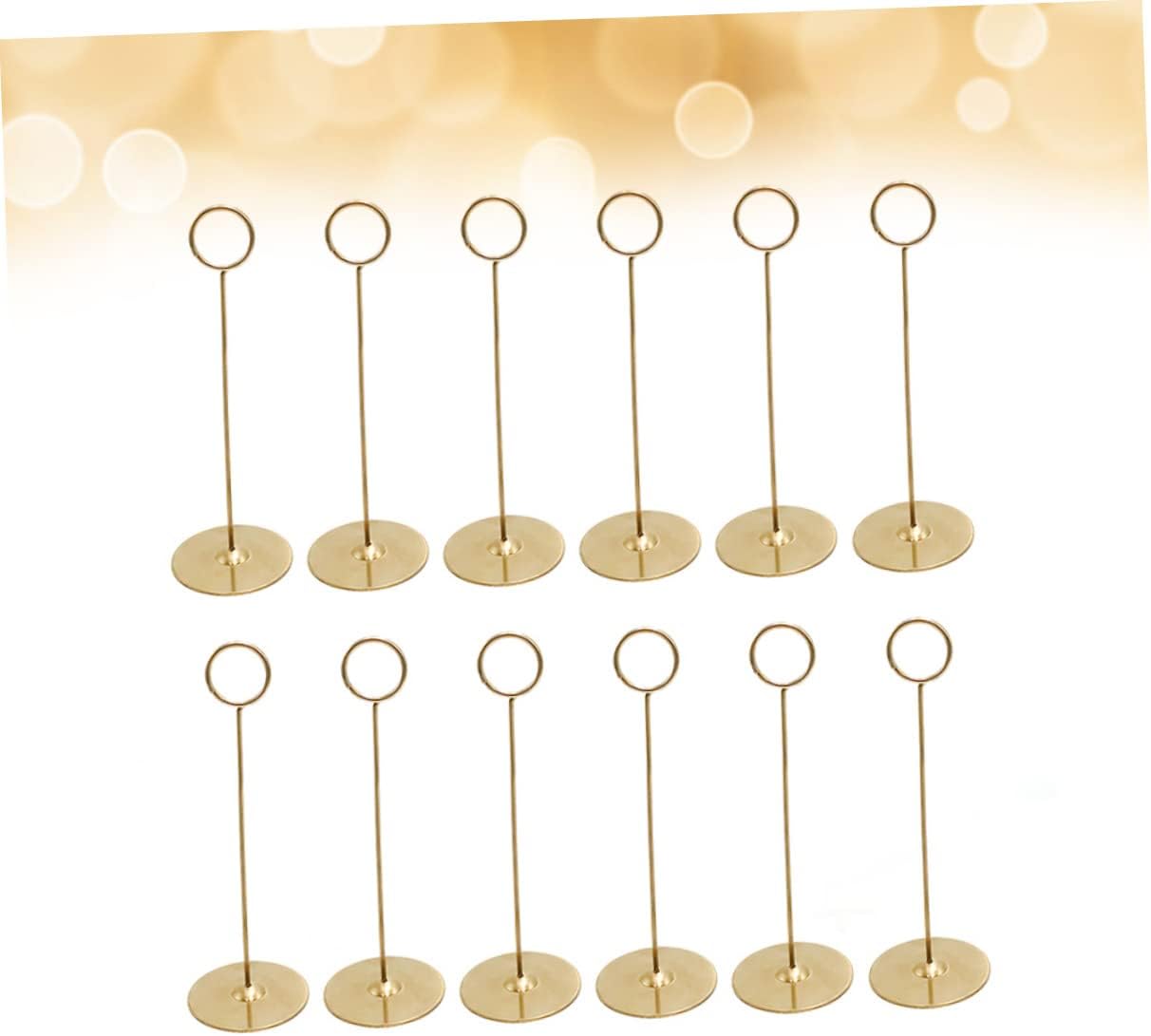 DOITOOL 12pcs Table Number Holders Party Table Numbers Home Decor Place Card Holders Sign Name Rustic Supplies Restaurant Table Numbers Welcome Centerpieces for Table Decoration Golden
