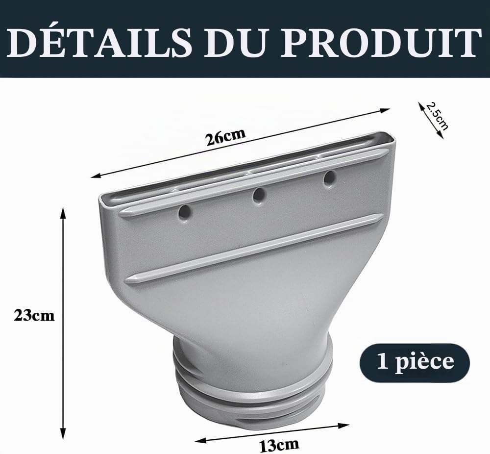 Adaptateur Plat pour Tuyau D'évacuation de Climatisation - Pour Fenêtres, Accessoires pour Climatisation Mobile, Extraction, Sèche-Linge, Voiture (130/150mm)
