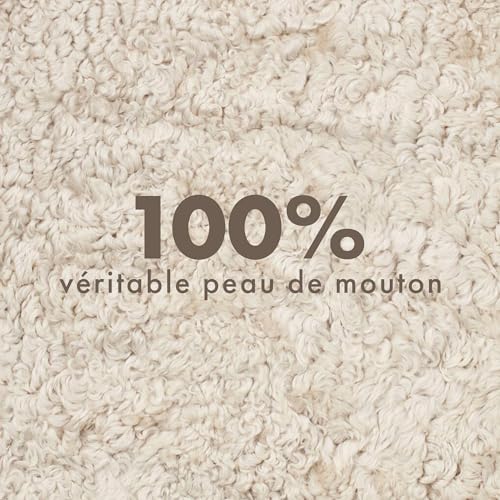 Tapete de piel de oveja Nordic Sheep 91x60 cm beige miniatura 5