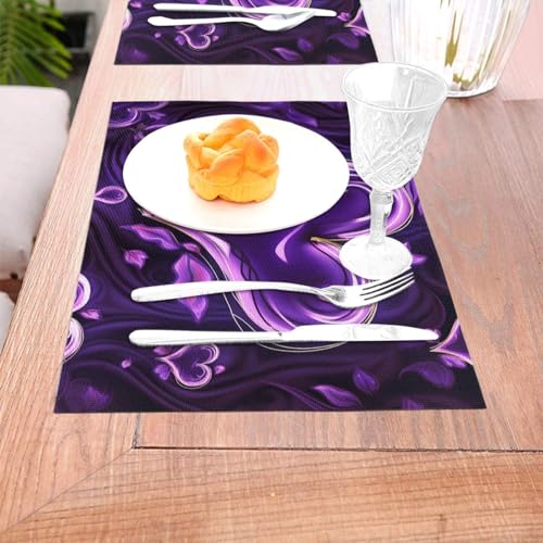 Sets de table en vinyle PVC anti-glisse et thermorésistant - 4
