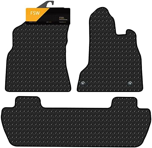 Citroen Berlingo 2008-2018 Van 2 X Tailored Car Mats Non Slip Reinforced Rubber Heel Protectors Fixing Buttons