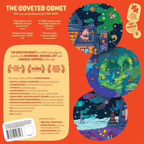Magic Puzzle Company Series 5 Bundle • Paquete de 3 Rompecabezas de 1000 Piezas | Incluye The Drippy Trip, The Golden Goose y The Coveted Comet. Arte original hecho a mano. miniatura 7