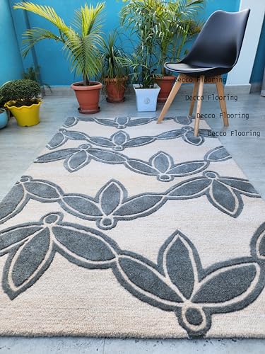 Image of Soft Pure Woolen Modern Collection Tufted Carpet for Living Room,Bedroom'Kitchen and Hall (7 X 10) Feet