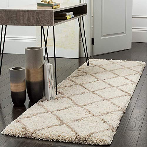 Image of Shaggy Super Soft Carpet for Home & Living Room Size - 5 X 8 Ft (Cream Ivory)