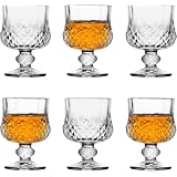 【morning place】 ヨーロピアン テイスト ショット グラス 6個セット とてもかわいいショットグラス クラシックスタイル プレゼント ギフト テキーラ エスプレッソ パーティ に (タイプC)