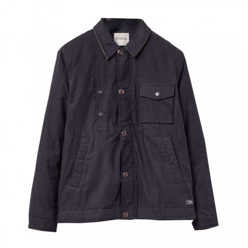 Parka LondonMen's Alfie Cord Collar Jacket Black