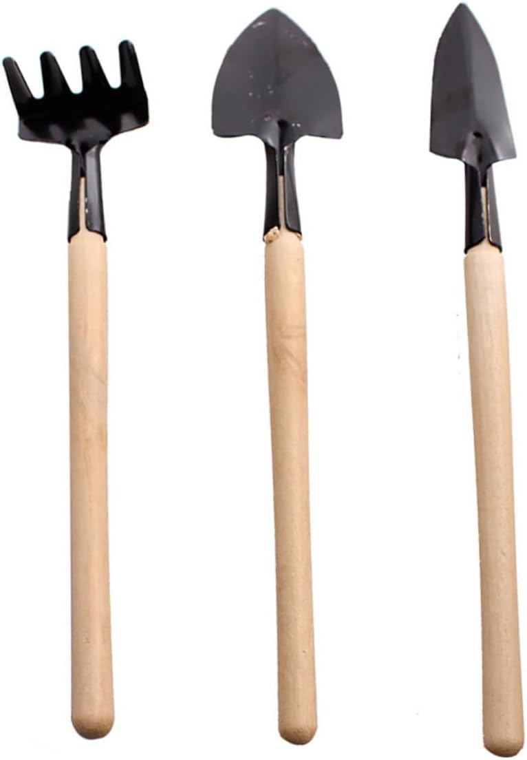 KESYOO 1set Mini Gardening Tools Set Wooden Handle Multipurpose Hand Tools for Planting Digging and Transplanting Safe for Boys and Girls for Little Hands