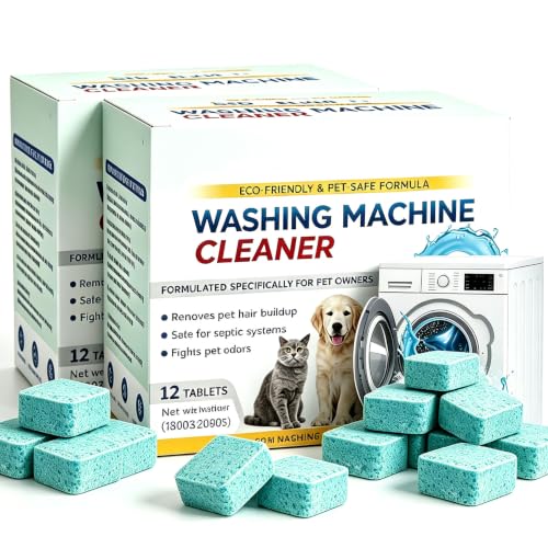 Sopami Sopami Eco-Friendly Washing Machine Cleaner 12 Tablets Deep Cleans Eliminates Residues Deep Cleaning & Limescale Washing Machine Cleaning Tablets Compatible for Front & Top-Loading (24)