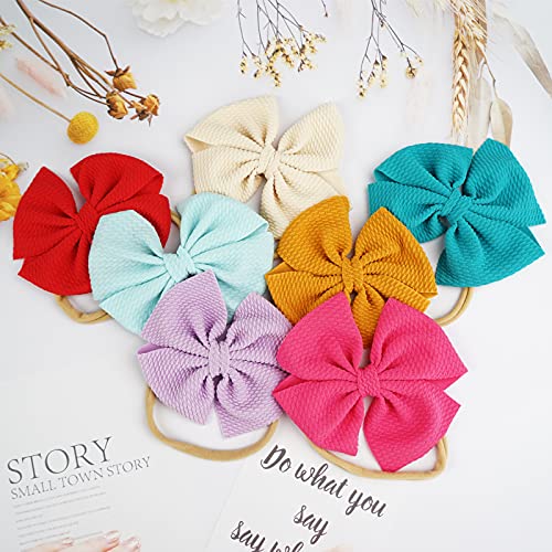 Ded 30Pcs Hair Bows Nylon Headbands Super Stretchy Baby Hairbands Hair Accessories For Newborn Infant Toddler #TOP3