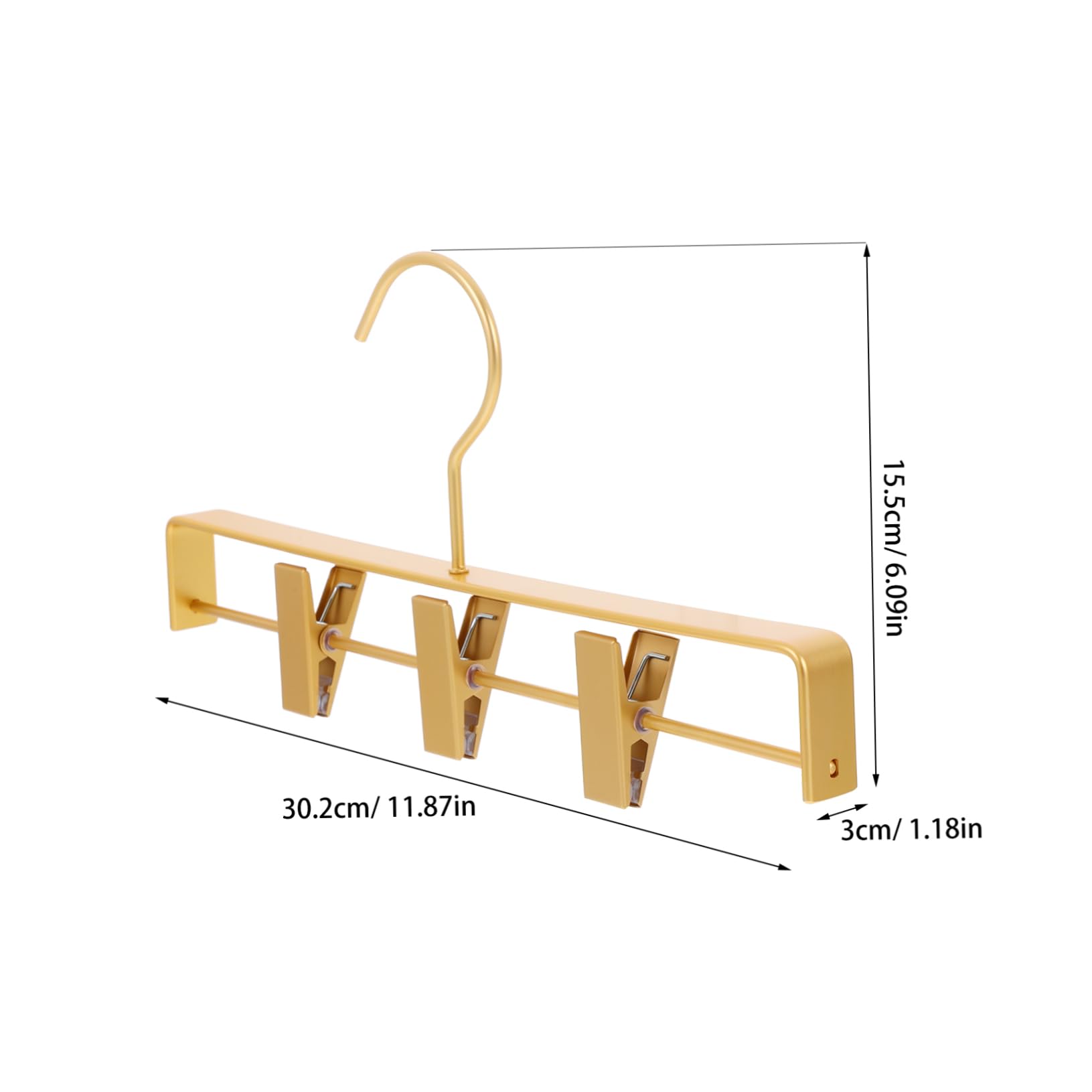 SOLUSTRE Pant Hangers Clips Strong Aluminum Construction Non-Slip for Jeans Space Saving Organizer