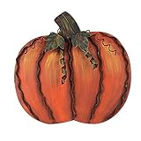 Metal Fall Pumpkin Decor, Indoor Outdoor Standing Flat Pumpkin Decoration for Autumn Harvest Thanksgiving Halloween Decoration Home House Kitchen Decor 12'X12'X1' (Metal Pumpkin Decor A)