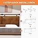 BSHOMGI Queen Headboard, Hanging Headboards with Brown Faux Leather Industrial Pipe Modern Style Only for Bed Backboard