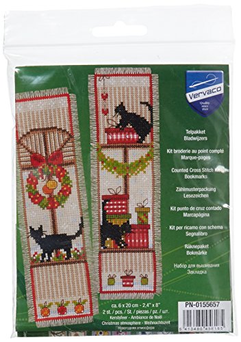 Vervaco Counted Cross Stitch: Bookmark: Christmas Atmosphere: Set of 2, Other, NA, 6 x 20cm, N\a