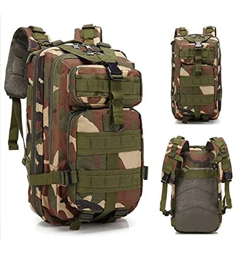 Mochila Tatica Militar Camping Trilhas Acampamento Resistente 30L Assalt (Camuflada Militar)