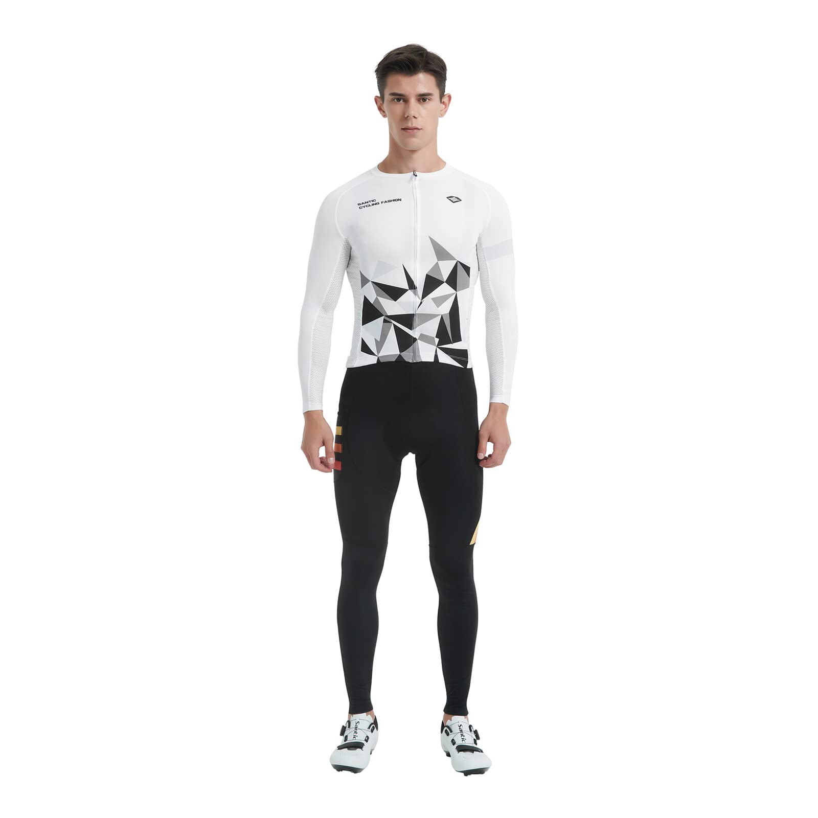 Santic Maglia Ciclismo Uomo Lunghe Maglia Bicicletta Uomo Maglie Ciclismo