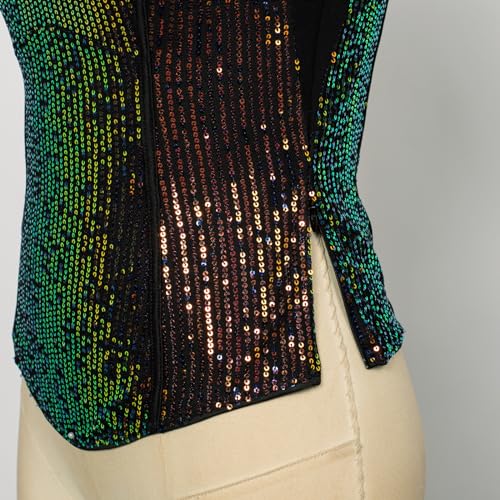 Image of GRACE KARIN Sequin Tank Tops for Women Bustier Corset Top Sparkle Sexy Slim Camisole Sleeveless Party