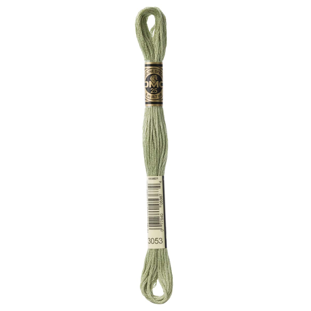DMC Embroidery Floss Mouline Stranded Cotton Thread for Hand Embroidery and Sewing - Colour No: 3053-3 x 8m Skeins