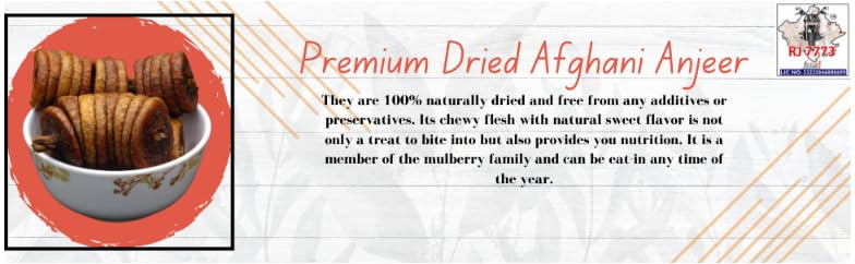 Image of Anjeer RJ 7773 Premium Dried Afghani Anjeer, Rich in Fibre, Calcium & Iron, Low Calorie, Fat-Free Dried Figs (1 kg)