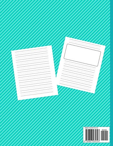 Write and Draw Handwriting Practice with Sketch Box: Ruled Pages With Dotted Mid Line and Pages with Drawing Space, Story Journal Early Learning Gift image 4