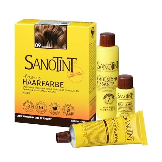 Sanotint - Haarfarbe Nr. 09 „Naturblond“ - 1x 125 ml - Naturnahe Haarfarbe mit wertvollen pflanzlichen Wirkstoffen - Mit Goldhirse, Traubenblätterextrakt, Olivenextrakt und Birkenextrakt