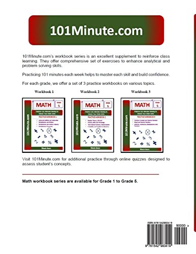 101Minute.com Grade 5 Math PRACTICE WORKBOOK 2:Number Theory, LCM, GCF,Fraction, Ratio and Percentage,Time Related Problems, Measurements,Probability ... Grade 5 Math PRACTICE WORKBOOKS) - Image 2