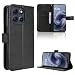 Produktbild Rojeuinn Hülle für Motorola Moto G86 5G Handyhülle-Hülle Stoßfest Case Cover-Handy Case in Premium Kohlefaser [Klappbar Flip] [Standfunktion Tasche] -Schwarz