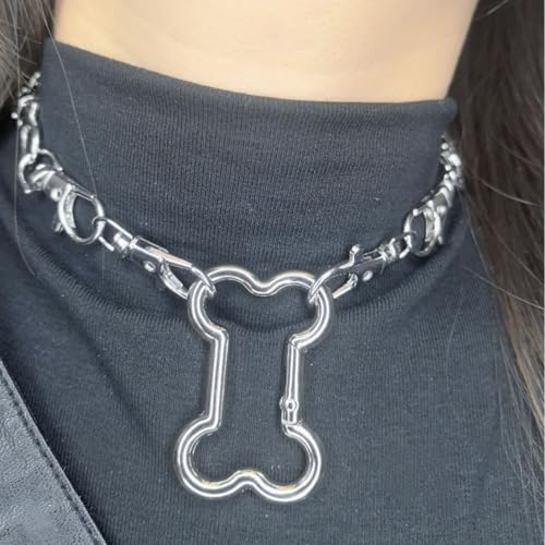 Chaîne de cou à maillons d'os moderne collier anti-ternissement - 6