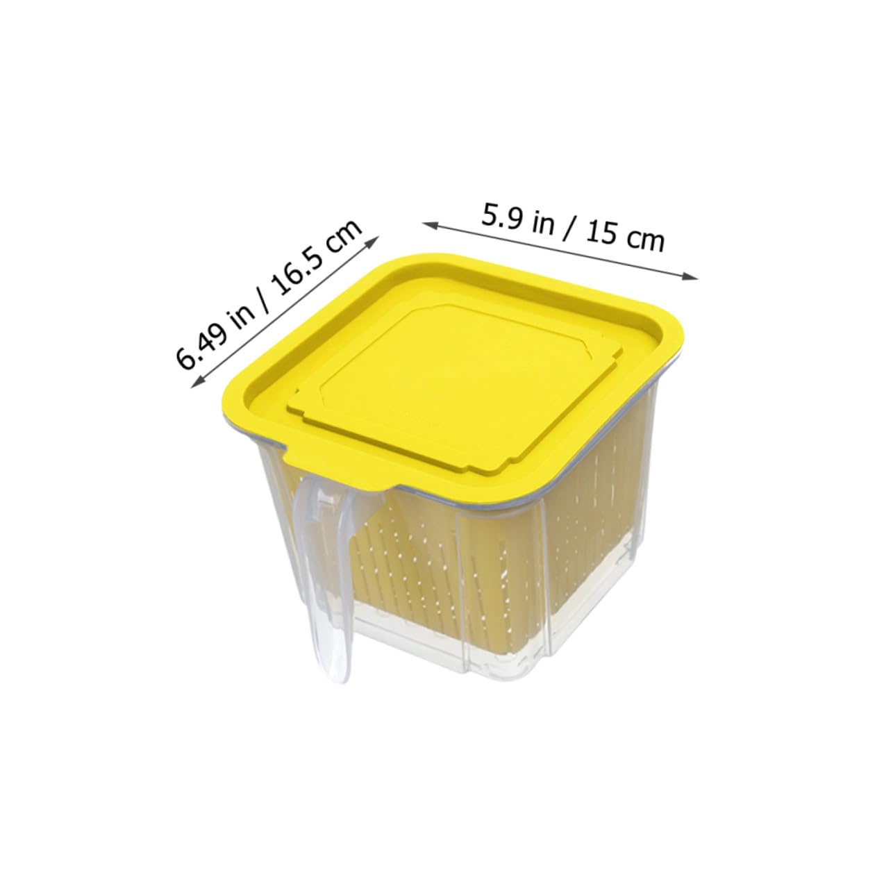 INOOMP Contenitori Chiusura Ermetica 2 Pezzi in Pp Doppio Strato per Alimenti e Funzione Drenante per Conservare Cibi Freschi in Cucina e Casa