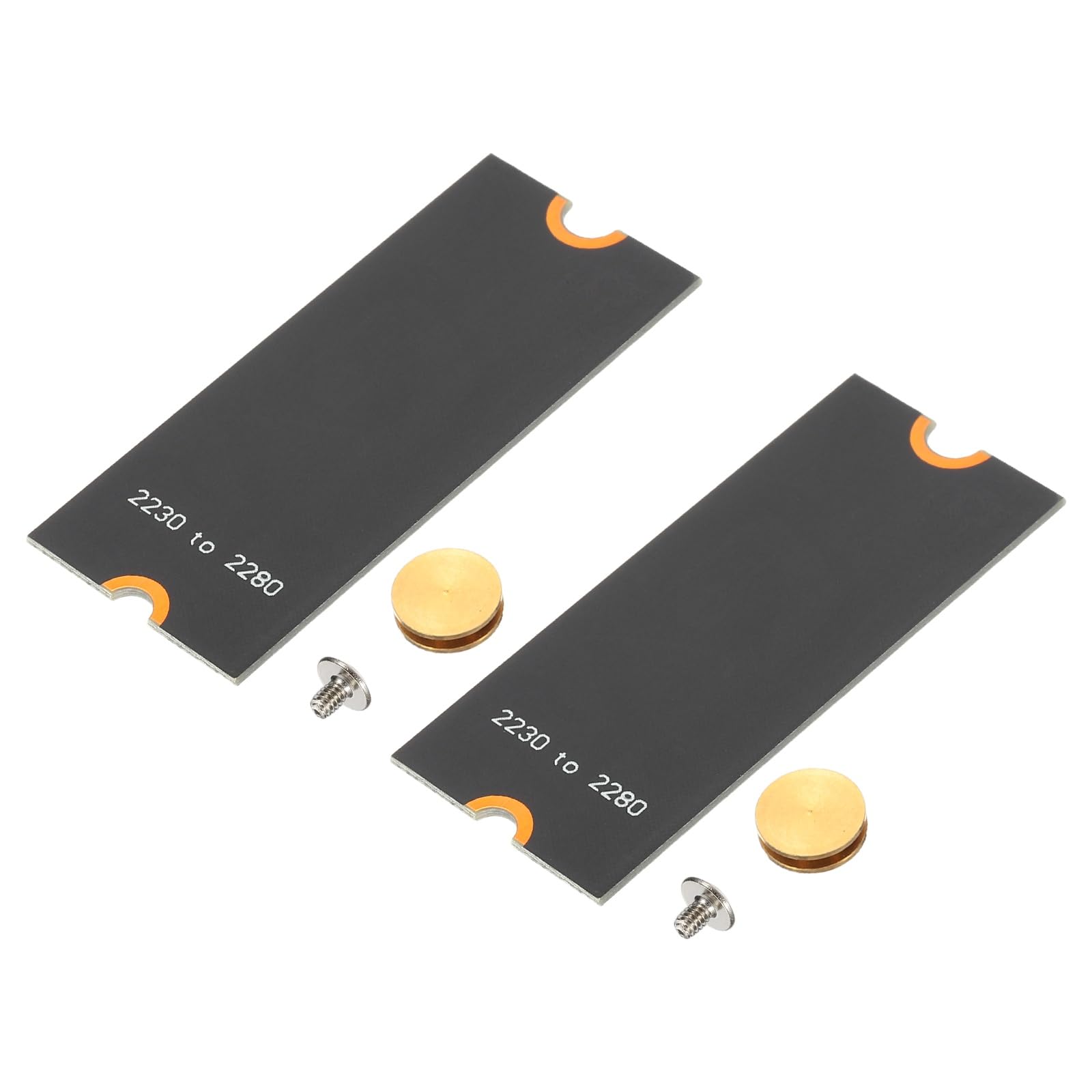PATIKIL M2 NVME SSD Extended Adapter Card Transfer 2230-2280, 2Pcs M.2 Extension Adapter Change to Long Size with Screwdrivers for Home Office Internet Cafes, Black