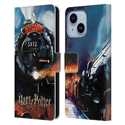 Étui Portefeuille Harry Potter Hogwarts Express en Cuir pour Apple iPhone 14 Plus