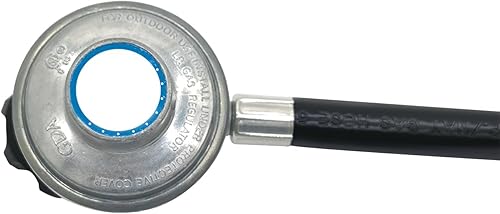 Miniatura 4 de Regulador adaptador de tanque de propano Acesidn de 5 pies con manguera para tanque de 20 libras, manguera de parrilla a tanque de propano, parrilla