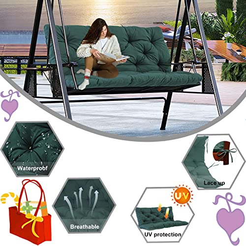 Dttra Garden Bench Seat Cushion, Waterproof Swing Replacement Cushions With Backrest And Ties, Outdoor Porch Patio Swing Non-Slip Chairs Pad (L, 40 * 60In) #TOP2