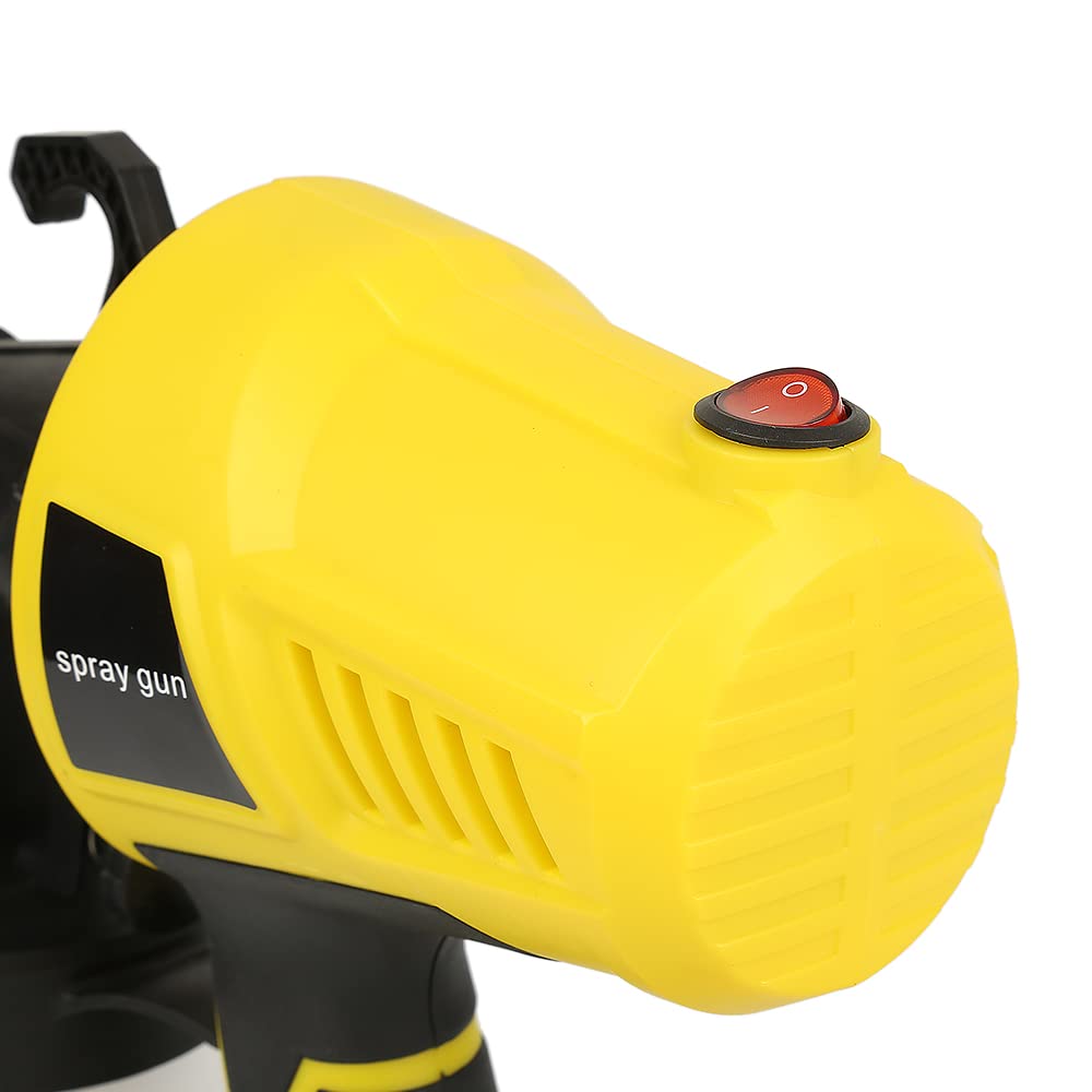 Pistola a spruzzo elettrica, spruzzatore elettrico, pistola a spruzzo elettrica, portata regolabile, 3 modelli di spruzzo (standard europeo), 400 W, giallo