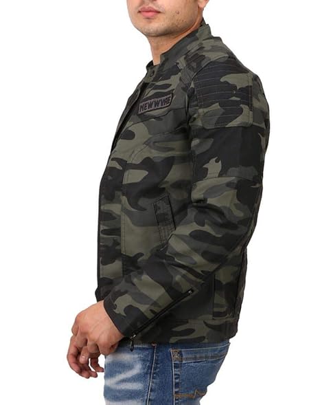army print winter jacket