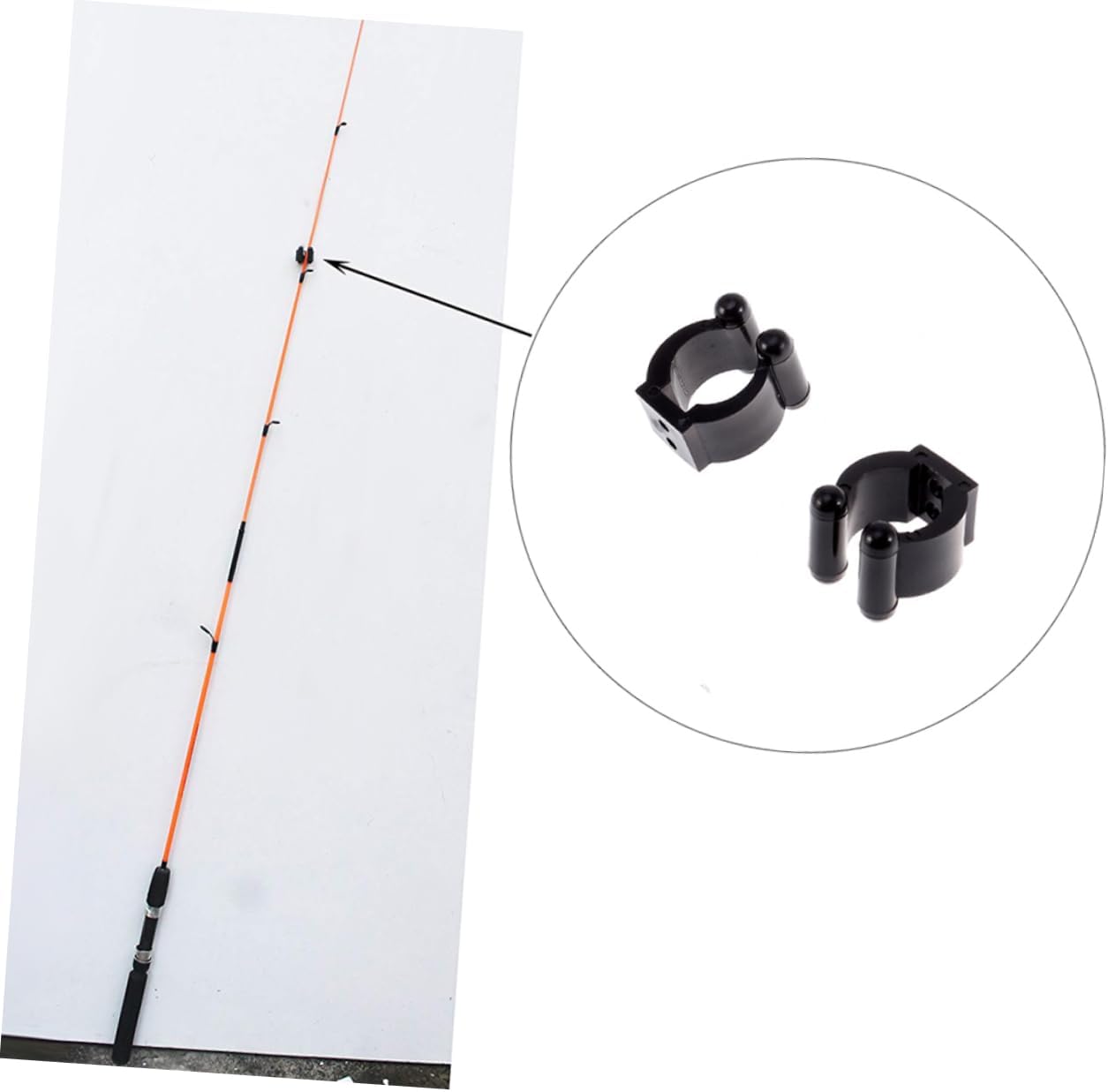 INOOMP 24pcs Fishing Rod Holder Rack Plastic Club Clip Pole Storage Rack Fishing Rod Clamp Lightweight