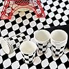 Amazon.com: Checkered Cups 9 oz Checkered Paper Flag Race Car Party ...
