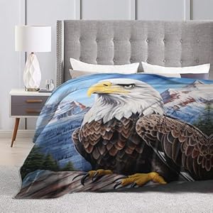 Eagle Blanket Gifts for Men Women American Bald Eagle Soft Flannel Throw Blankets for Home Decor Couch Bed Sofa Fuzzy Lightweight 60x50 Inches Eagle Blanket Gifts for Men Women American Bald Eagle Soft Flannel Throw Blankets for Home Decor Couch Bed Sofa Fuzzy Lightweight 60×50 Inches