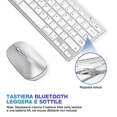 OMOTON Set di Tastiera Bluetooth e Mouse