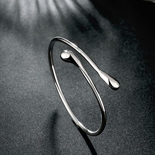 Handmade Bracelet for Women 925 Sterling Silver Open Bangle Bracelet with Gift Box Valentine's Day Gift2