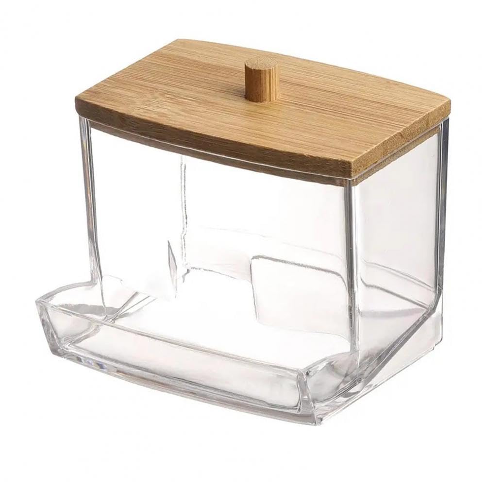 Wdwdw Bruin Toothpicks Dispenser Toothpick Box Acrylic Storage Transparent Cotton Swab Storage Multi-Purpose Holder