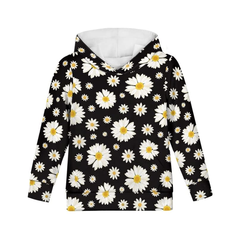 AmzPrint Kids Graphic Marble Hoodie Gold Navy Blue And White Boys Girls Hoodies Sweatshirts Funny Print Teen Pullover Shirts