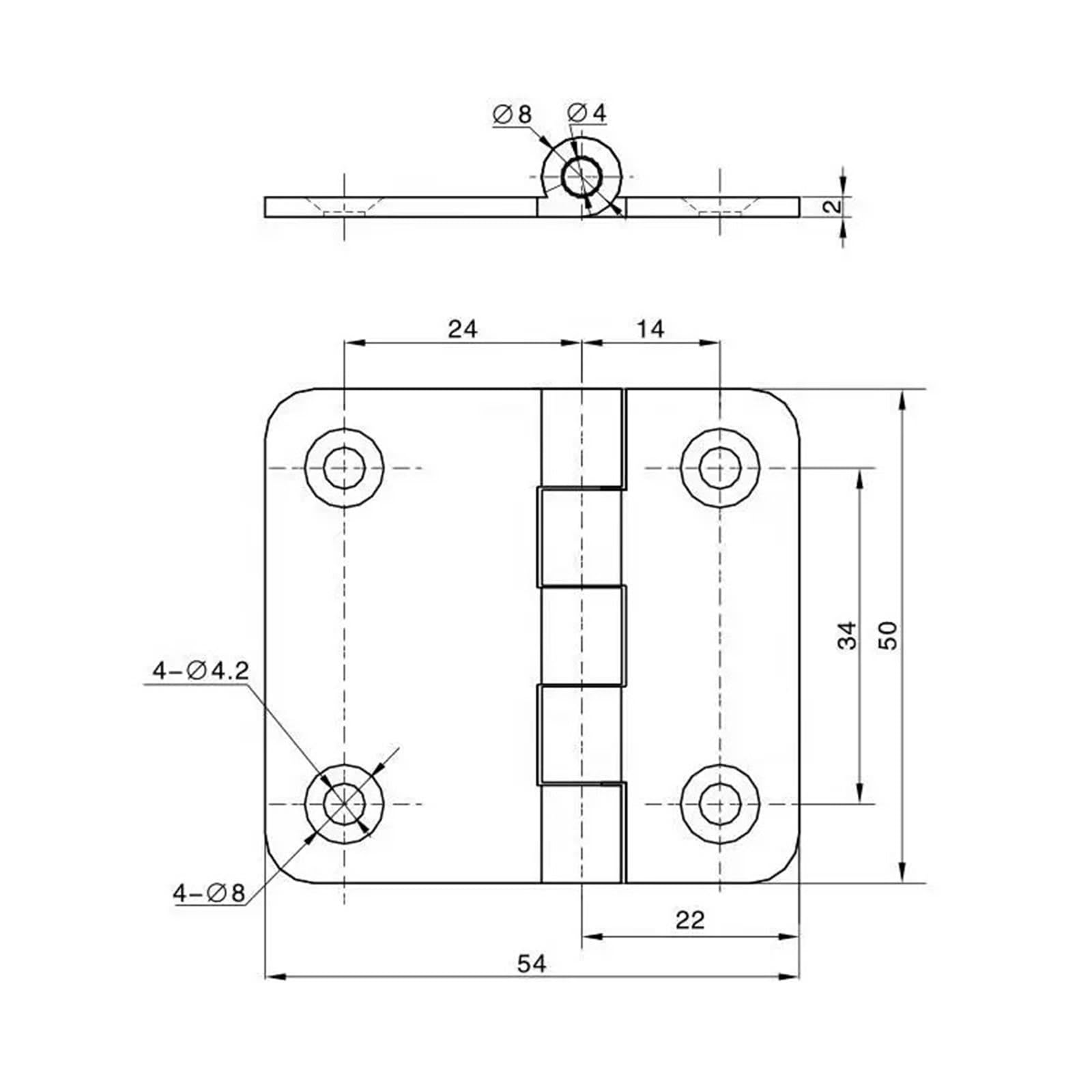 Cerniera ad angolo quadrato a forma asimmetrica in acciaio inossidabile 304 for ante di armadi for attrezzature industriali 1 pezzo