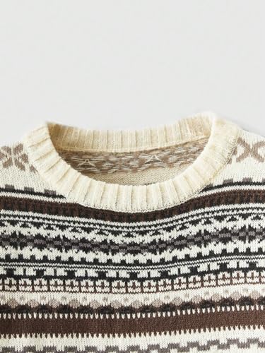 Image of MakeMeChic Women's Striped Sweaters Halloween Vintage Grandpa Sweaters