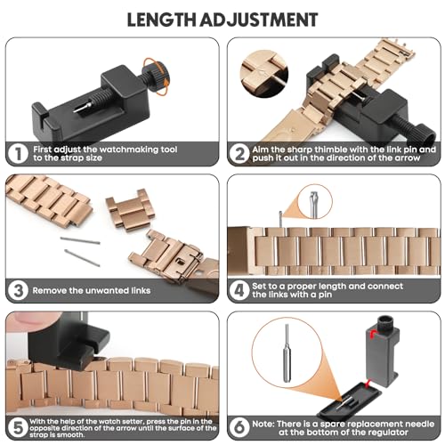 RenSheng Redmi Watch 4 Bracelet, Replacement Strap for Xiaomi Redmi Watch 4 Stainless Steel Metal Strap, Redmi Watch 4 - Image 4