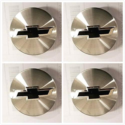 Mesport Set 4 for 2014-2019 Chevy Tahoe Suburban Silverado Style Black Bow TIE Brushed Truck Wheel Hub Center caps