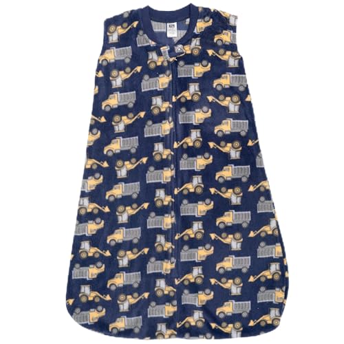 Hudson Baby Infant Boys Fleece Sleeping Bag, Sack, Blanket, Construction Trucks, 6-12 Months